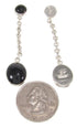 Southwest Sterling Silver Genuine Jet Earrings BW62465